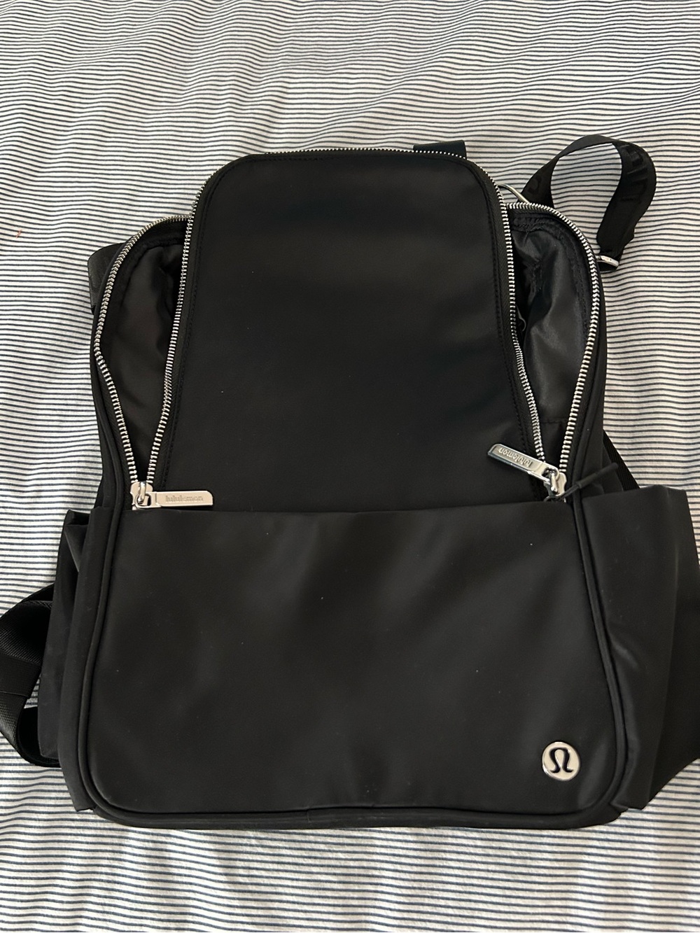 lululemon Black Backpack - Sleek Everyday Carry with shoulder bag strap